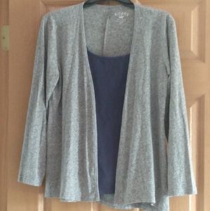 3/4 sleeve gray pullover / jacket/ shirt medium